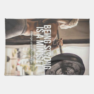 Starke Arbeit ist ein Mindset - Women's Gym Workou Geschirrtuch