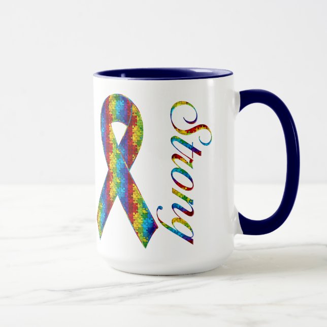 Starke Autismus-Ringer-Tasse Tasse (Rechts)