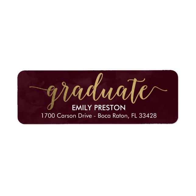 Starke, bearbeitbare Abschluss-Beschriftung (Vorne)