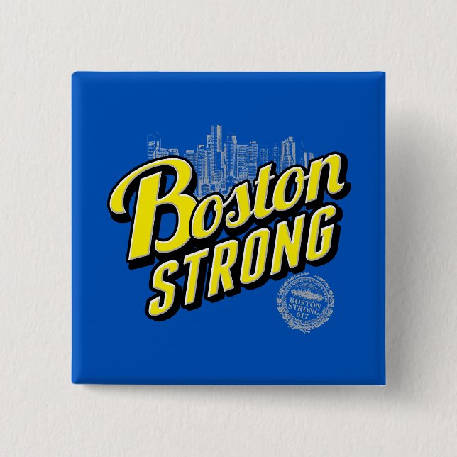 Starke Boston-Stadt erinnert sich an Dekor Button (Vorderseite)