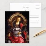 Stärke | Botticelli Postkarte<br><div class="desc">Fortitude (1470) von dem italienischen Renaissancekünstler Sandro Botticelli. Dieses Originalwerk ist tempera auf Tafel, aus einem Set von sieben Gemälden, die Tugenden darstellen, zur Dekoration der Triumphhalle des Palazzo della Signoria in Florenz. Verwenden Sie die Entwurfstools, um einen benutzerdefinierten Text hinzuzufügen oder das Bild zu personalisieren.</div>