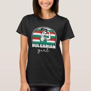 Starke Bulgarische Girl Women Bulgarien Flaggenpre T-Shirt