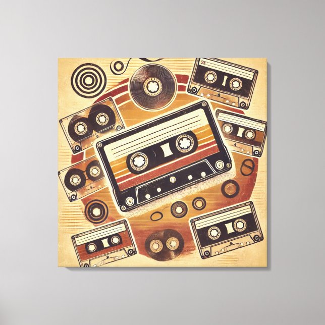 Starke Canvas Print - Retro Cassette Design mit Leinwanddruck (Vorderseite)