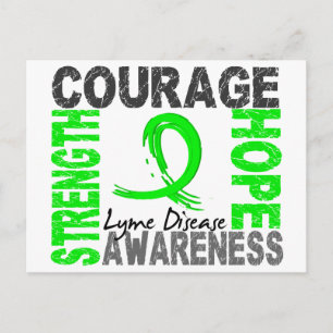 Stärke Courage Hope Lyme Disease Postkarte