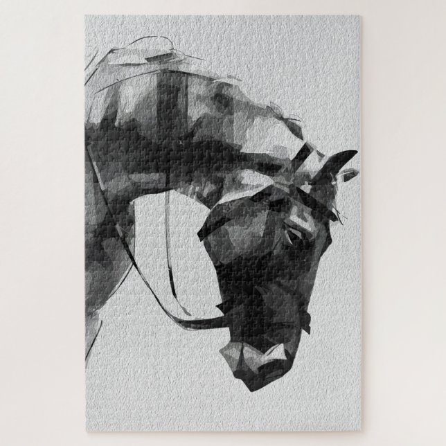 Stärke des Pferdes in Monochrom (Vertikal)