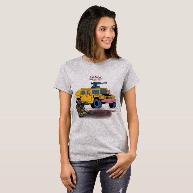 Stärke durch Opfer grau T-Shirt (Vorne ganz)