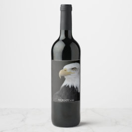 Starke elegante Bald Eagle Custom Wine Labels Weinetikett