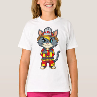Starke Feuerwehrkatze - Stil der 90er Cartoon T-Shirt