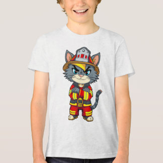 Starke Feuerwehrkatze - Stil der 90er Cartoon Tri-Blend Shirt