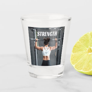 Stärke Fitness Frauen Muskelschwäche Motivierend Schnapsglas