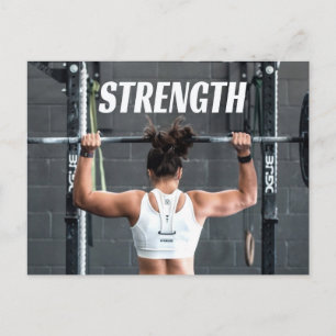 Stärke Fitness Frauen Muskeltraining Motivierend Postkarte
