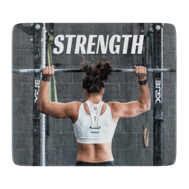 Stärke Fitness Frauen Muskeltraining Motivierend Schneidebrett (Vorderseite)