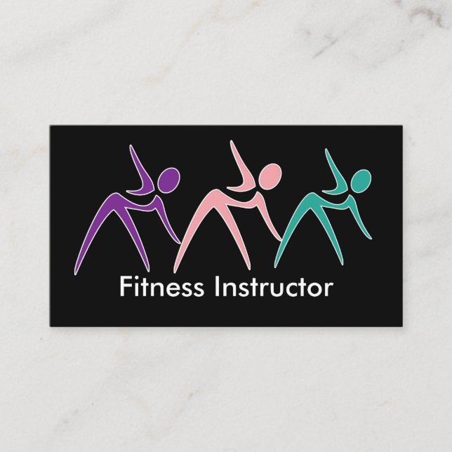 Starke Fitness-Lehrer-Geschäfts-Karten Visitenkarte (Vorderseite)