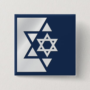 Starke Flagge Israels Button