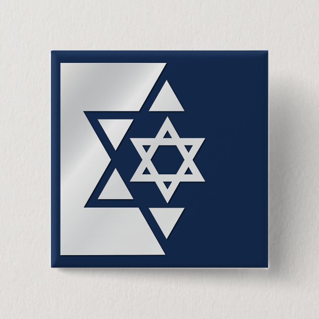 Starke Flagge Israels Button (Vorderseite)