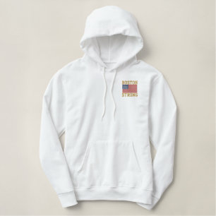 Starke Flagge-Stickerei Bostons Bestickter Hoodie
