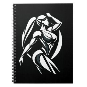 Starke Frau Fitness Personal Training Minimalistis Notizblock