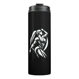 Starke Frau Fitness Personal Training Minimalistis Thermosbecher