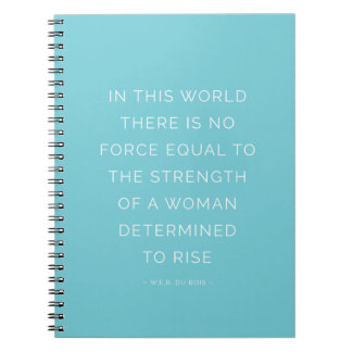Stärke Frau Inspiration Notebook blau Notizblock
