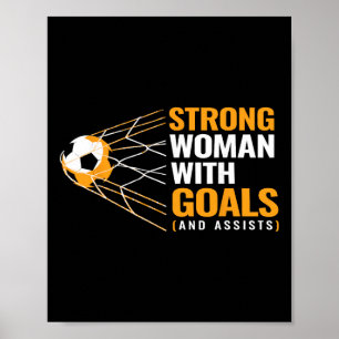 Starke Frau Mit Zielen Und Ists Motivational Socc Poster