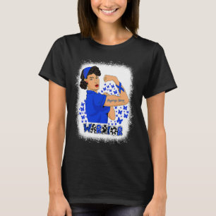 Starke Frau Moyamoya-Krankheit Bewusstsein Blue Ri T-Shirt