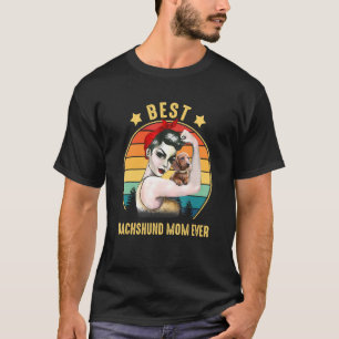 Starke Frauen beste Dackel Mama je glückliche Mütt T-Shirt