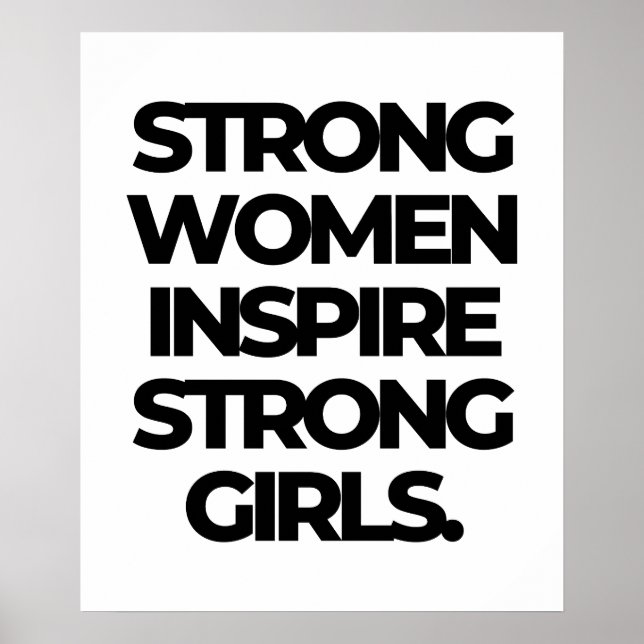 Starke Frauen Inspirierte starke Mädchen - Feminis Poster (Vorne)