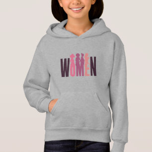 Starke Frauen Silhouette Hoodie