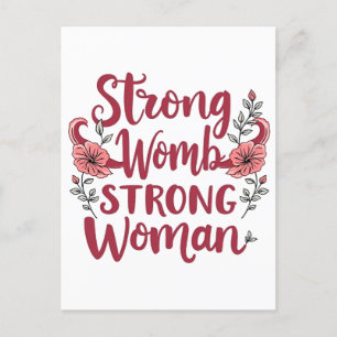 Starke Frauen starke Frauen Uterus Frauen Stärkung Postkarte