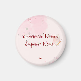 Starke Frauen Stärken Frauen Rosa Wasserfarbe Chic Magnet
