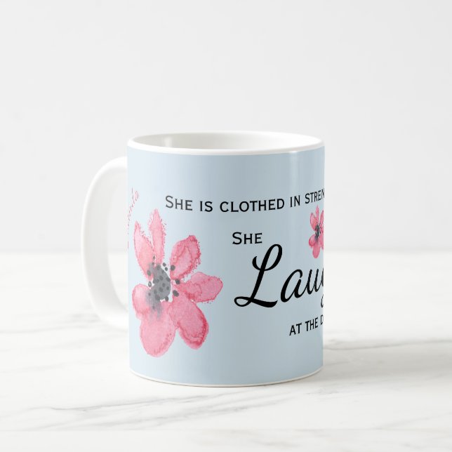 Starke Frauen-Tasse der Sprichwort-31 Kaffeetasse (Vorderseite Links)