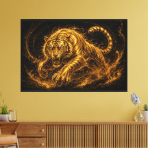 Starke Goldene Tiger Stärke und Schutz Dekoration