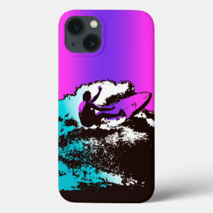 Starke hawaiische Surfersechziger jahre Retro iPhone 13 Hülle