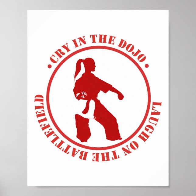 Stärke in der Stille: Karate Motivation Poster (Vorne)