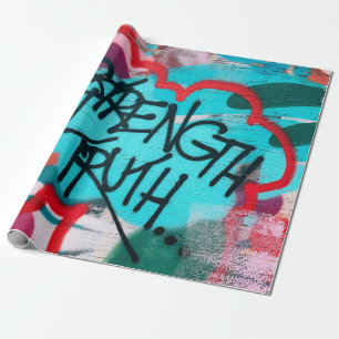 Stärke in der Wahrheit Graffiti Geschenkpapier