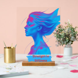 Stärke in Stille Acrylschild