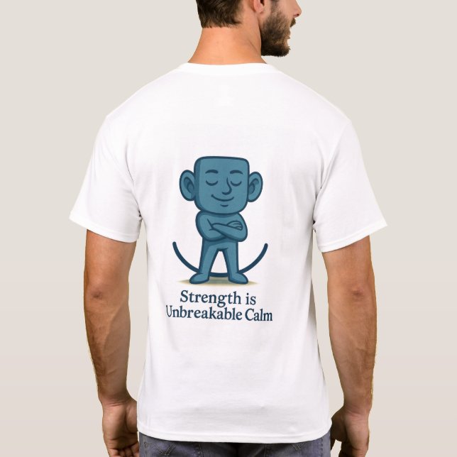 Stärke ist unzerbrechlich ruhig - Motivierend T -  T-Shirt (Rückseite)