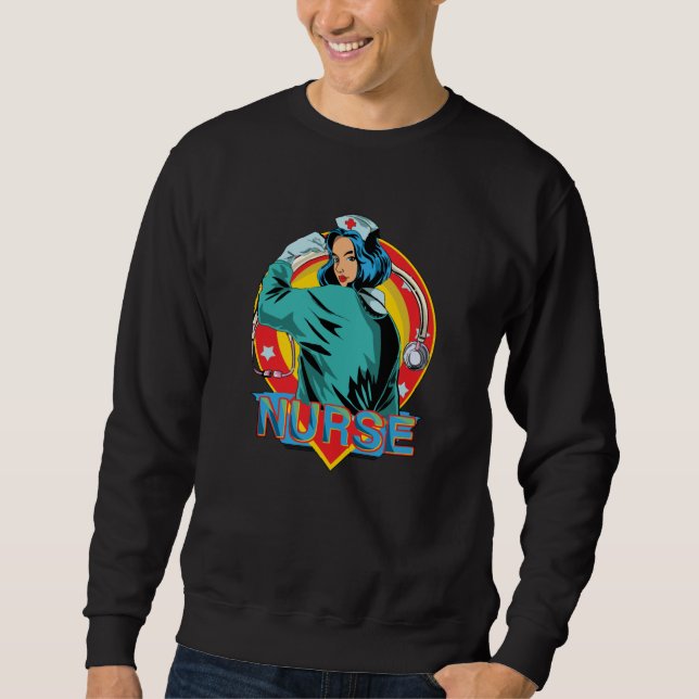 starke Krankenschwester Sweatshirt (Vorderseite)