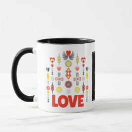 Starke Liebe und Kaffee Niedlichen Paar Minimalist Tasse