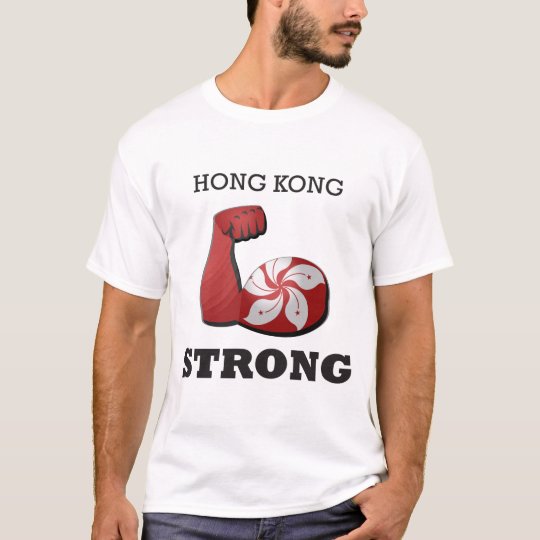 Starke Muskel-Flagge Hongs Kong T-Shirt