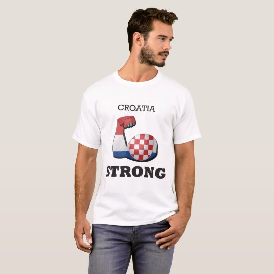Starke Muskel-Flagge Kroatiens T-Shirt
