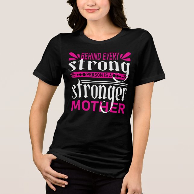 Starke Mutter am besten Tri-Blend Shirt (Vorderseite)