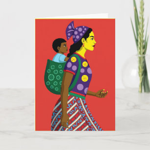 Starke Mutter Grafik-Kunstkarte Karte