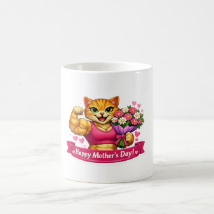 Starke Mutter Gym Katze Kaffeetasse – Lustiger Mut