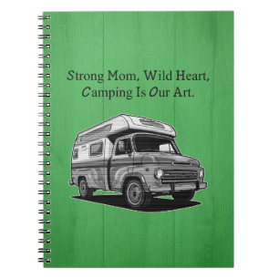 Starke Mutter Wildes Herz Camping Familie Outdoor  Notizblock