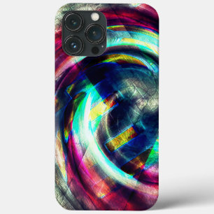 Starke rote bis blaue Spirale über graue, raue For Case-Mate iPhone Hülle
