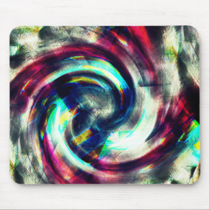 Starke rote bis blaue Spirale über graue, raue For Mousepad