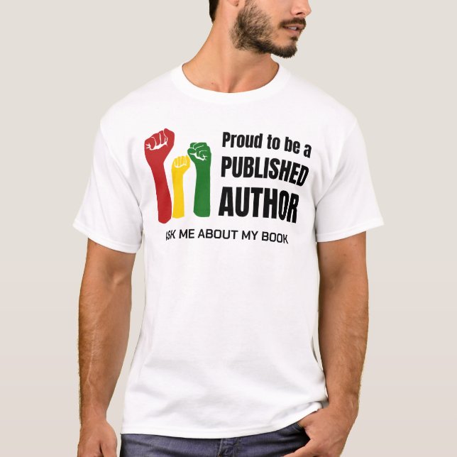 STARKE SCHWARZE AUTHOR Fragte mir über mein Buch T-Shirt (Vorderseite)