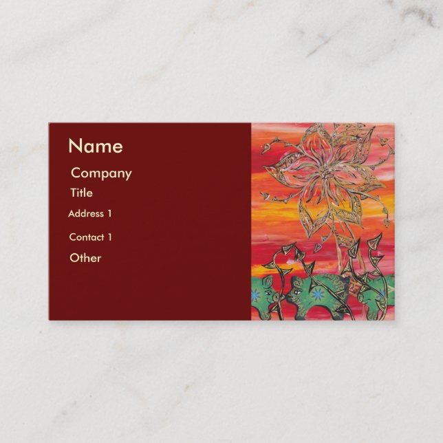 Starke Schwein-Visitenkarten Visitenkarte (Vorderseite)