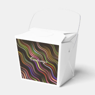 Starke Siebzigerjahre gewellter Hippie Geschenkschachtel